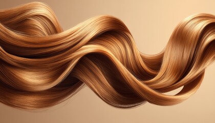 Experience the elegance of luxurious strawberry blonde hair flowing in waves.