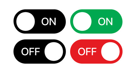 on-off icon, on-off buttons, button vector