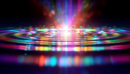 Captivating lens prism effects adding depth to dark backgrounds.