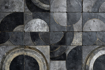 abstract dark grey stone tile pattern