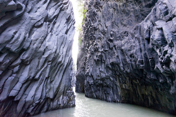 Alcantara Gorges - The canyon of eastern Sicily - Italy