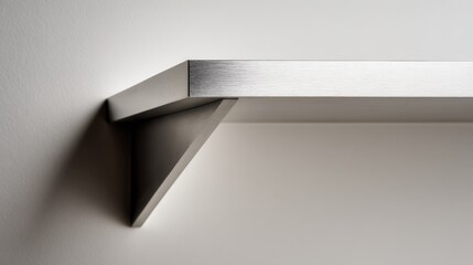 Minimalist modern metal shelf bracket design for home interiors and architectural accents