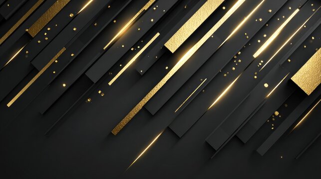 Elegant Black and Gold Abstract Background Featuring Vertical Stripes and Shiny Accents for Stylish Designs and Modern Themes