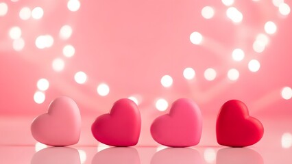 Happy valentine's day heart shaped makeup sponges in pink hues for flawless application