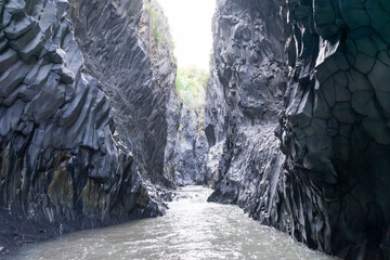 Alcantara Gorges - The canyon of eastern Sicily - Italy