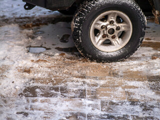 melting snow after using reagents