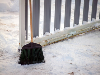 snow and sliding gate