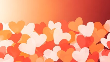 Happy valentine's day wishes with beautiful red and white hearts background