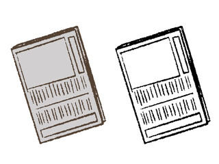 新聞紙のイラスト