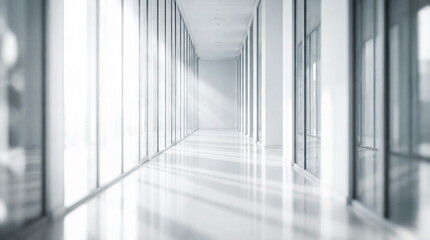 Abstract blur background office walkway corridor. 