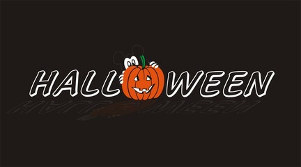 Naklejka premium halloween background with pumpkin