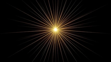 Obraz premium Vibrant yellow light explosion with radiating streaks in dark background