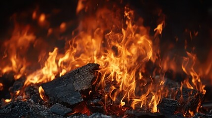 Real flame background texture