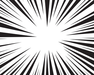 Obraz premium Speed lines anime style background comic effect fast motion manga cartoon