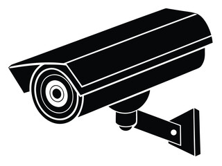 security camera vector on white background
