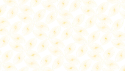 Soft Yellow Floral Pattern White Background