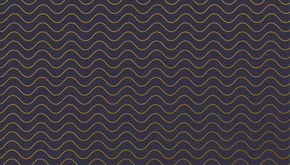 Minimalist Purple and Gold Wavy Line Pattern Background