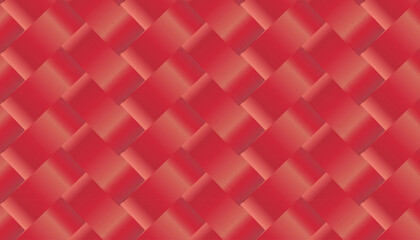Red Abstract 3D Woven Geometric Pattern Background