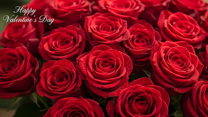 Obraz premium Valentines day background with red roses