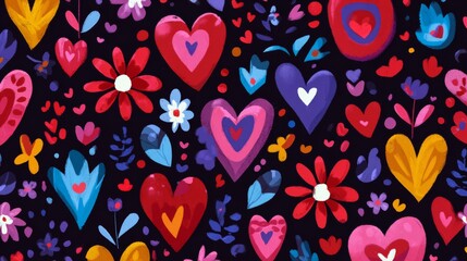 Fototapeta premium valentines day pattern