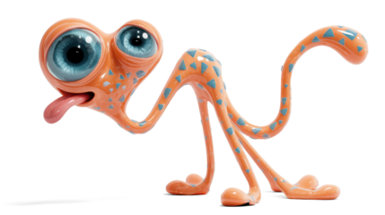 jelly-like transparent pink alien