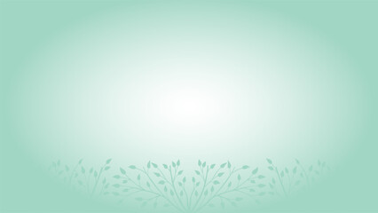 Spring soft, muted background, frame of floral tree branch, leaf, plants. Elegant, aesthetic, stylish elements for Decoration. Hand drawing doodles of vintage botanical elements. Space for text