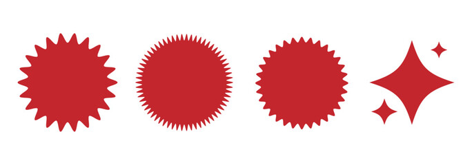 Star Sparkle Icons Set &ndash; Shining, Twinkle, Glow and Decorative Starburst Vector Illustration