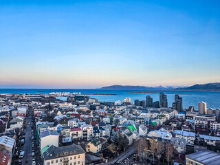 Fototapeta premium Scenic Winter View of Reykjavik, Iceland
