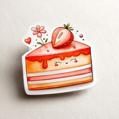 Sweet Slice of Joy: Whimsical Strawberry Cake