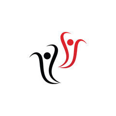 Human character logo sign