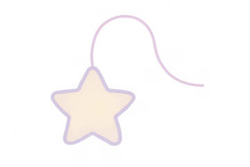 Pastel pink star ornament hanging decor with string