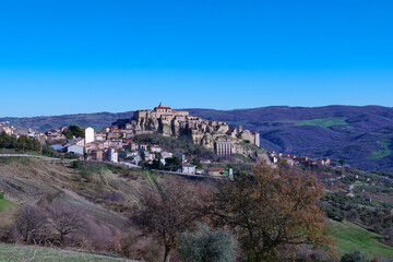 The landscape of Limosano, a small town in Molise, Italy.