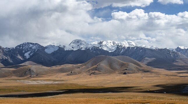 Plateau, Ak Shyrak Mountains, near Kumtor, Kara-Say, Tian Shan, Kyrgyzstan