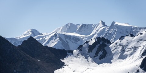 Tien Shan high mountains, 4000 metres with glacier, Ak-Su, Kyrgyzstan