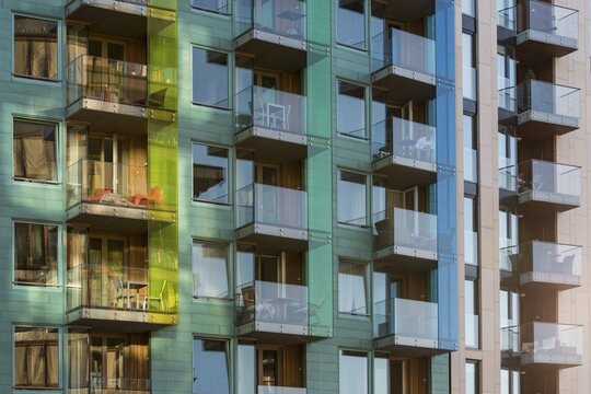 Modern residential buildings, modern architecture, Tjuvholmen, Aker Brygge, Oslo, Norway