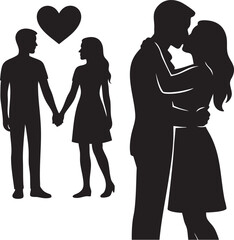 Valentine&rsquo;s Day &ndash; Romantic Couple Silhouette