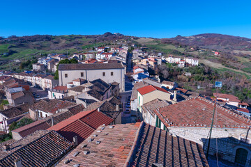 The landscape of Limosano, a small town in Molise, Italy.
