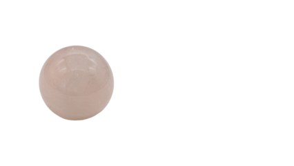 ローズクォーツの丸玉 （背景透過）