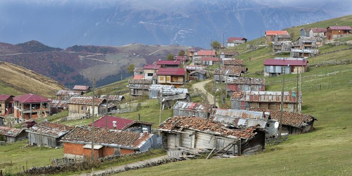 Mountain village on the Karester Yalas plateau, Trabzon, Turkey
