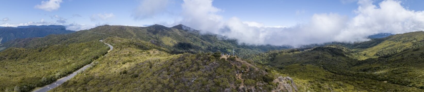 Aerial view, Cerro de la Muerte, Highlands, Tapant&iacute; National Park, Cartago Province, Para&iacute;so, Costa Rica