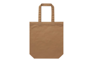 Eco Friendly Brown Paper Tote Bag on Transparent Background