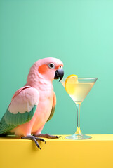 The Pink Party Parrot."