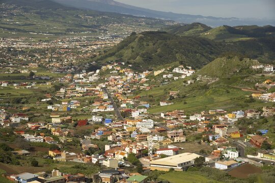 Panorama from Mirador de Jardina to San Cristobal de La Laguna, Tenerife, Canary Islands