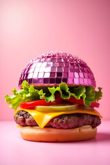 Life is better under the disco light... and with a burger."