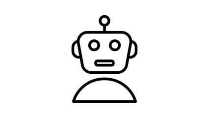 Robot head icon illustration element