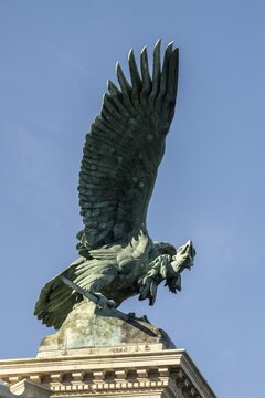 Eagle sculpture at the Royal Palace, Budapest, Hungary