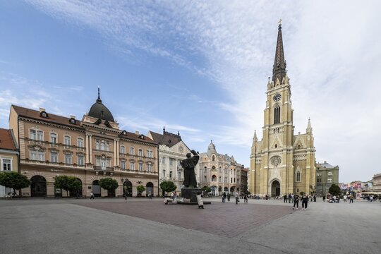 Main Square with St. Mary's Church, Novi Sad, Serbia