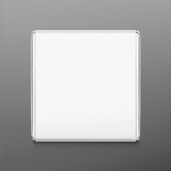 Branded chocolate squares, Neapolitan mockup for promoting business, special occasions. Vector illustration isolated on grey background. Easy to use for presentation your logo, design. EPS10.