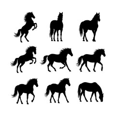 Horse Silhouette Set