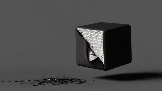 3d render of a black and white paint brush